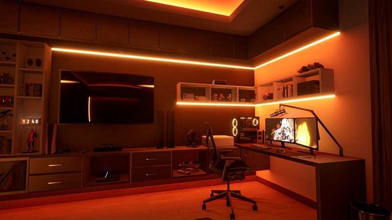 Gaming-Zimmer Orange