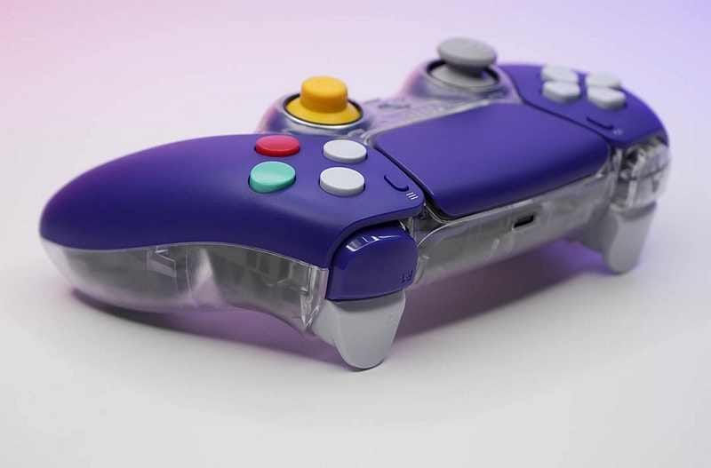 Cubesense Controller Violett Ansicht schräg