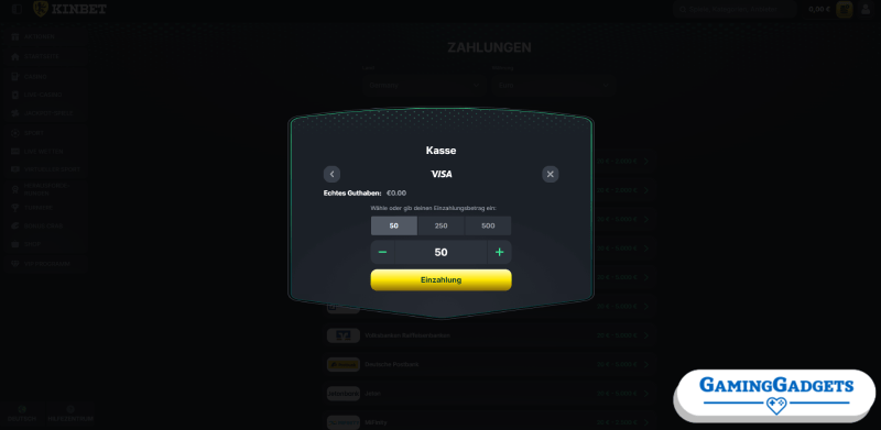 Einzahlungsprozess in Casinos ohne OASIS